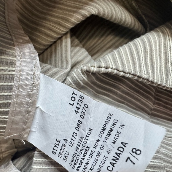 Le chΓ’teau set tube top Bottoms striped Grey cream beige vintage y2k 2000s - Picture 12 of 13